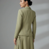 1781688963454-9kheedl.png Keten Haki Blazer Ceket ve Asimetrik Etek Takımı