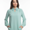 1781696595431-wqbpicb.png İnci Detaylı Yaka Vual Bluz - Mint Yeşili Kadın Ofis Bluzu