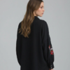 1781729539461-srw6cdx.png Lüks Viskon Kumaş Nakış Detaylı Siyah Kadın Gömlek | Butik Özel Koleksiyon