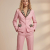 1781730522386-6yxkdnl.png Pembe Kumaş Leopar Detay Takım | Blazer ve Flared Pantolon