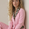 1781730527815-zkblgff.png Pembe Kumaş Leopar Detay Takım | Blazer ve Flared Pantolon