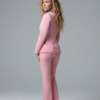 1781730530019-cg6uulh.png Pembe Kumaş Leopar Detay Takım | Blazer ve Flared Pantolon