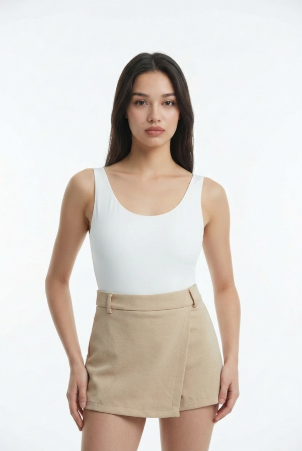 1782047304170-pkqyyg1.png Modern Kesim Bej Kruvaze Skort