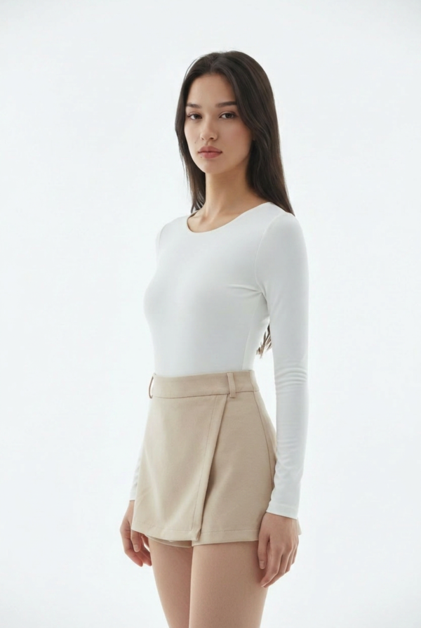 1782047306418-p7ffde3.png Modern Kesim Bej Kruvaze Skort